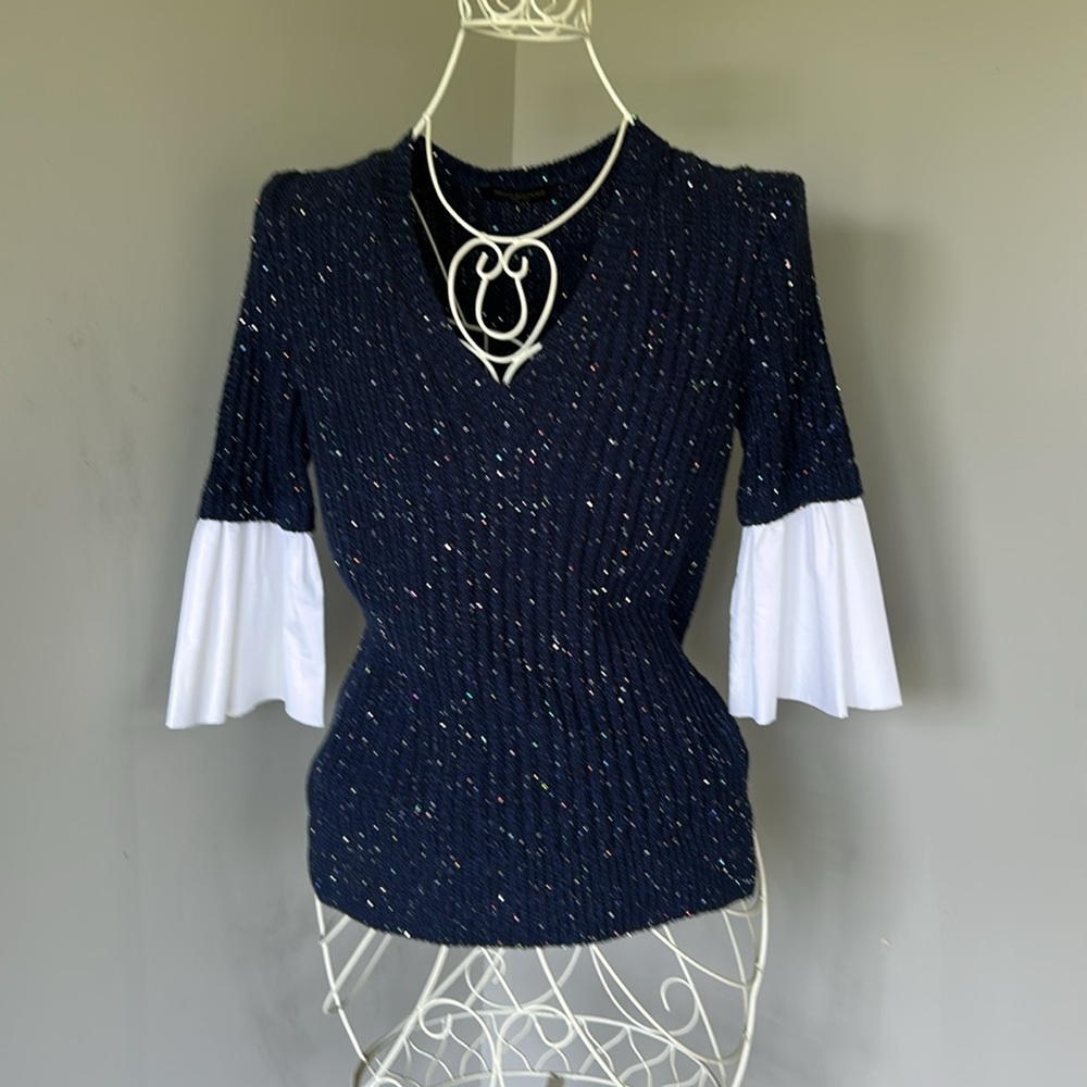 Piazza Sempione Navy Sweater Sz 6 (Italy 40)